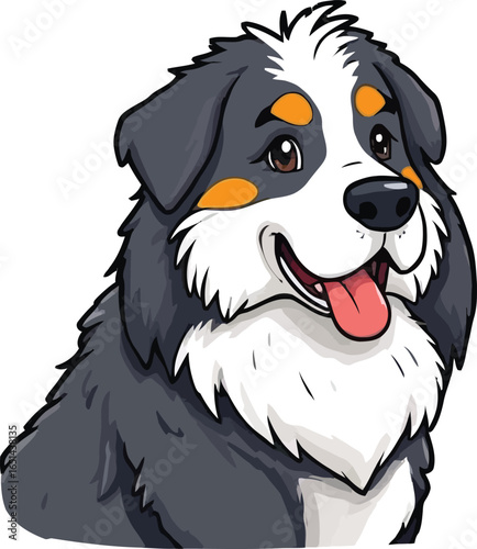 Cute cartoon a illustrator vector newfoundland