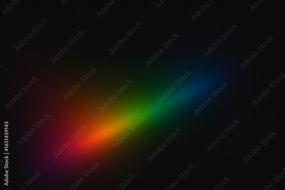 Obraz premium Soft Gradient Rainbow Light Beam on Dark Background