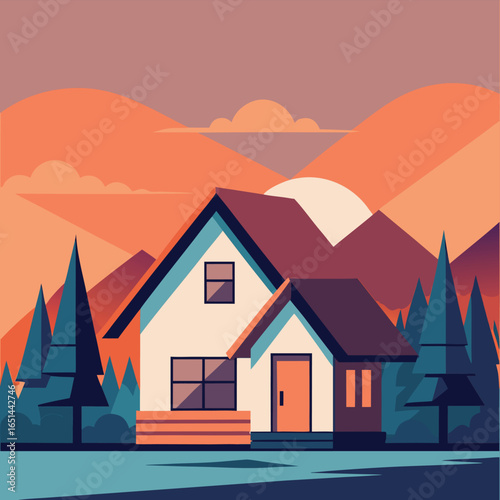 flat vector house icon  minimalist design (2).eps