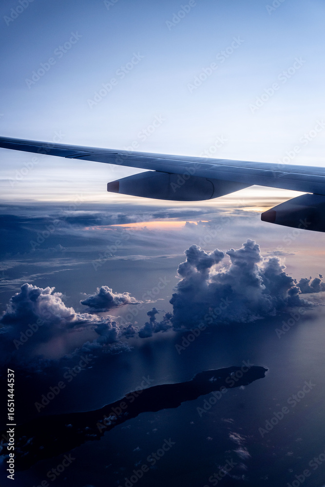 Fototapeta premium view from airplane window