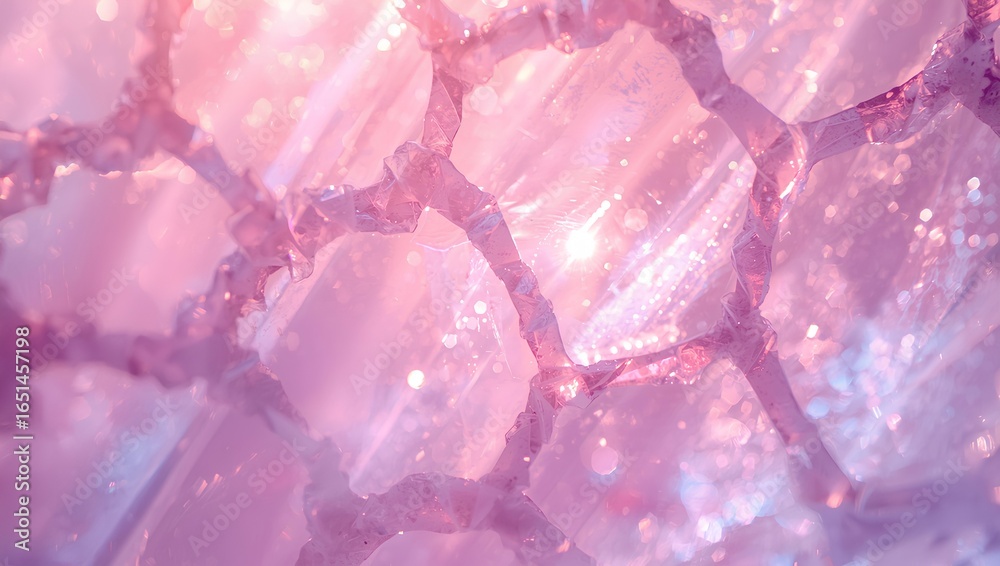 Fototapeta premium Pink Crystal Abstract Background Sparkling Gem Texture