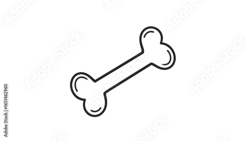 Dog bone icon with simple design. (2)