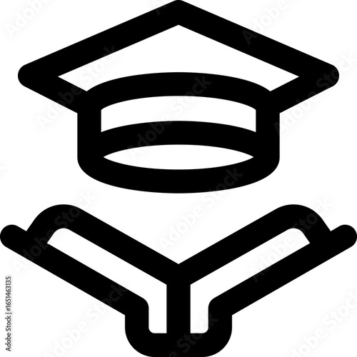 academic line icon. Clean and minimalist vector icon for websites, mobile apps, presentations, and logos. Fully scalable and customizable for any project.