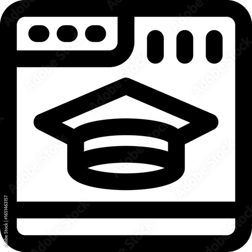 browser line icon. Clean and minimalist vector icon for websites, mobile apps, presentations, and logos. Fully scalable and customizable for any project.