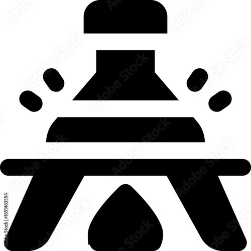 chemistry glyph icon. Strong and solid vector icon for websites, mobile interfaces, presentations, and visual branding. High quality and easy to edit.