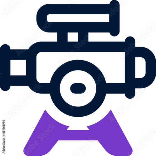 telescope duotone icon. Sleek and modern vector icon for websites, mobile apps, marketing materials, and corporate design. Fully scalable and ready to use.