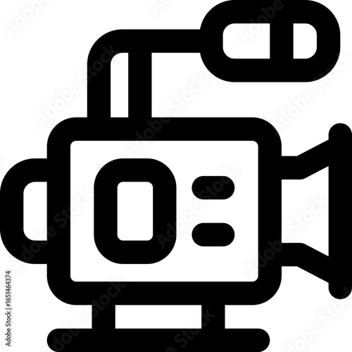 video record line icon. Clean and minimalist vector icon for websites, mobile apps, presentations, and logos. Fully scalable and customizable for any project.