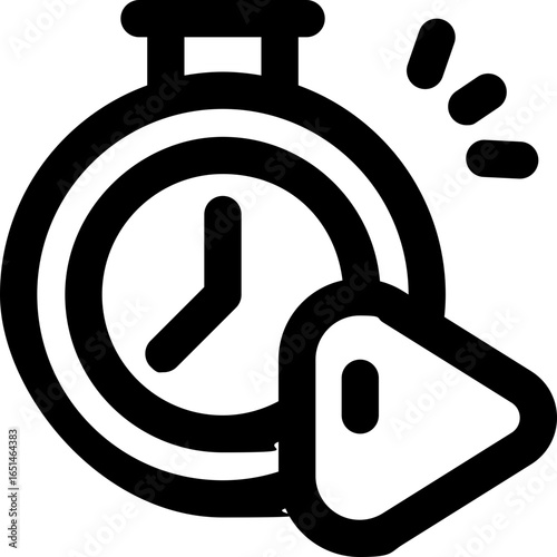 timer line icon. Clean and minimalist vector icon for websites, mobile apps, presentations, and logos. Fully scalable and customizable for any project.