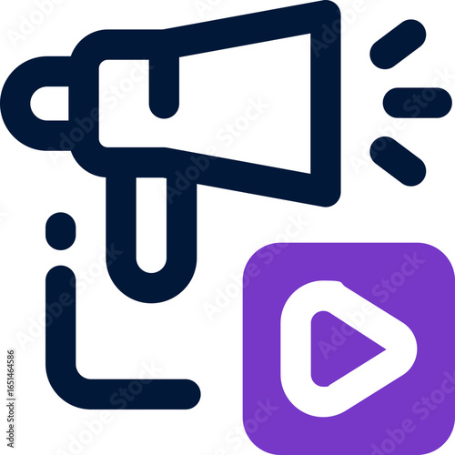 advertisement duotone icon. Sleek and modern vector icon for websites, mobile apps, marketing materials, and corporate design. Fully scalable and ready to use.