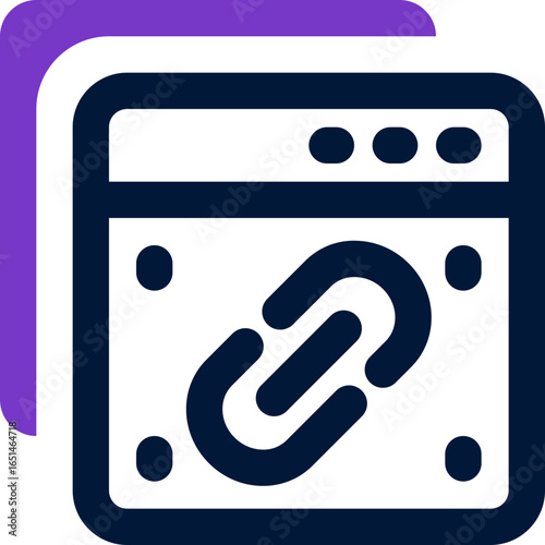 backlink duotone icon. Sleek and modern vector icon for websites, mobile apps, marketing materials, and corporate design. Fully scalable and ready to use.