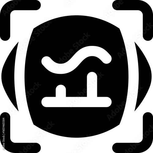 vision glyph icon. Strong and solid vector icon for websites, mobile interfaces, presentations, and visual branding. High quality and easy to edit.