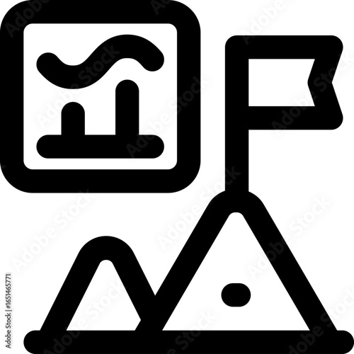 goal line icon. Clean and minimalist vector icon for websites, mobile apps, presentations, and logos. Fully scalable and customizable for any project.