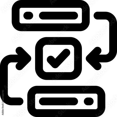work flow line icon. Clean and minimalist vector icon for websites, mobile apps, presentations, and logos. Fully scalable and customizable for any project.