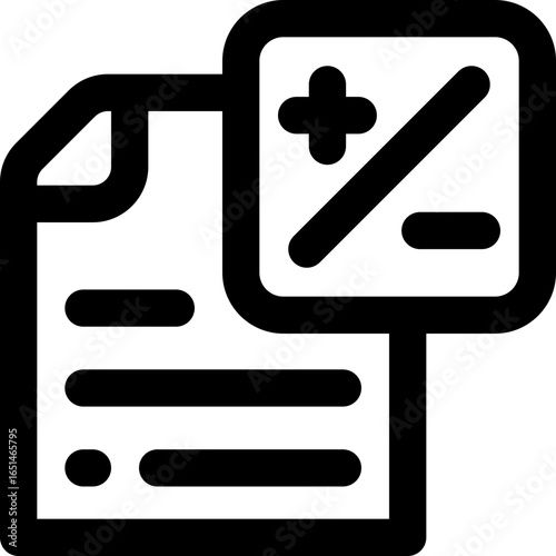 accounting line icon. Clean and minimalist vector icon for websites, mobile apps, presentations, and logos. Fully scalable and customizable for any project.
