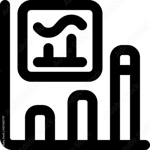 progress line icon. Clean and minimalist vector icon for websites, mobile apps, presentations, and logos. Fully scalable and customizable for any project.