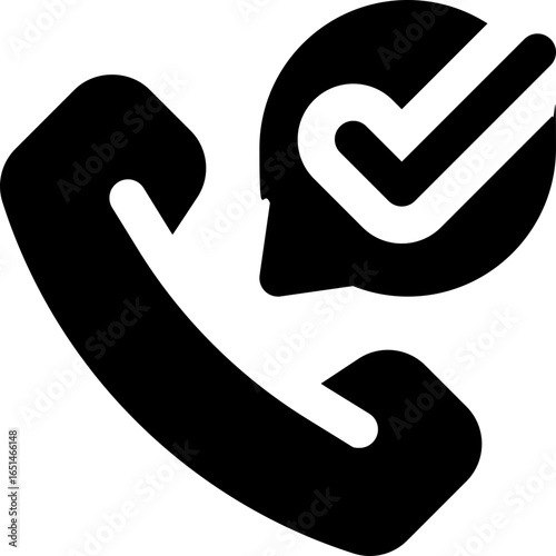 phone call glyph icon. Strong and solid vector icon for websites, mobile interfaces, presentations, and visual branding. High quality and easy to edit.