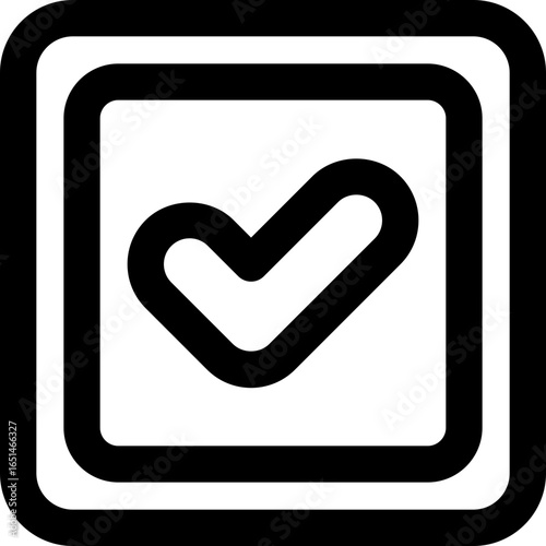 correct line icon. Clean and minimalist vector icon for websites, mobile apps, presentations, and logos. Fully scalable and customizable for any project.