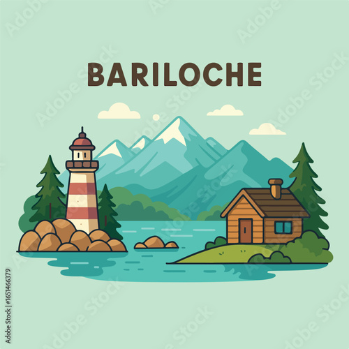 Bariloche (Patagonia, lago, cabaña) Argentina