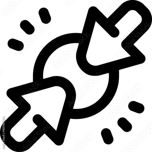 compress line icon. Clean and minimalist vector icon for websites, mobile apps, presentations, and logos. Fully scalable and customizable for any project.