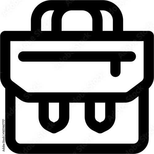 briefcase line icon. Clean and minimalist vector icon for websites, mobile apps, presentations, and logos. Fully scalable and customizable for any project.