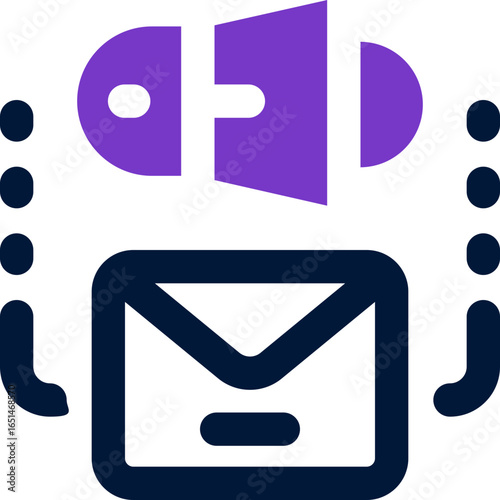 email marketing duotone icon. Sleek and modern vector icon for websites, mobile apps, marketing materials, and corporate design. Fully scalable and ready to use.