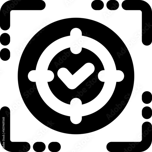 focus glyph icon. Strong and solid vector icon for websites, mobile interfaces, presentations, and visual branding. High quality and easy to edit.
