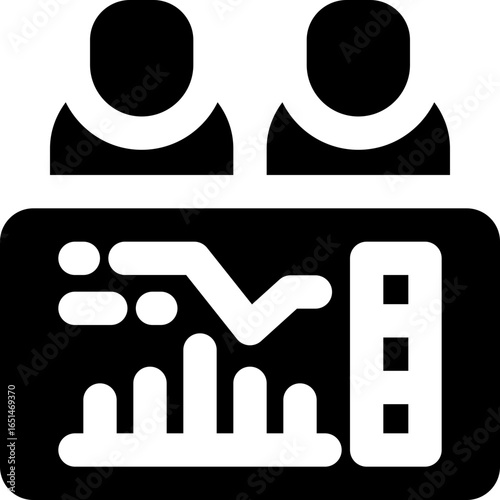 collective glyph icon. Strong and solid vector icon for websites, mobile interfaces, presentations, and visual branding. High quality and easy to edit.