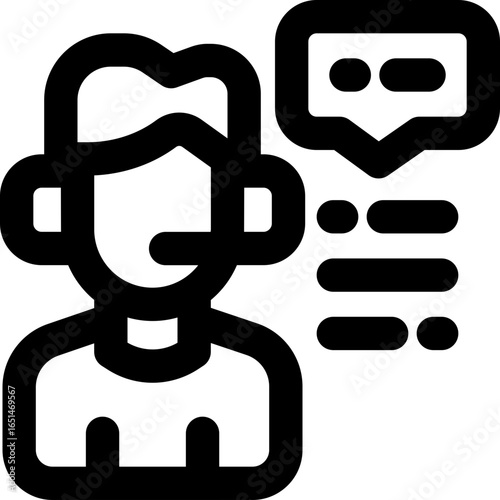 consultant line icon. Clean and minimalist vector icon for websites, mobile apps, presentations, and logos. Fully scalable and customizable for any project.