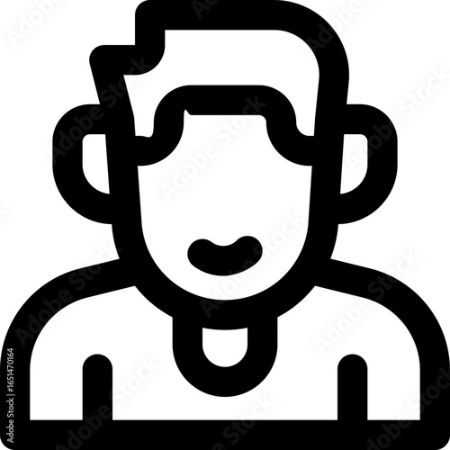 student line icon. Clean and minimalist vector icon for websites, mobile apps, presentations, and logos. Fully scalable and customizable for any project.