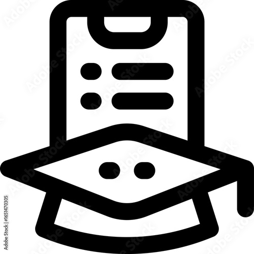 mobile learning line icon. Clean and minimalist vector icon for websites, mobile apps, presentations, and logos. Fully scalable and customizable for any project.