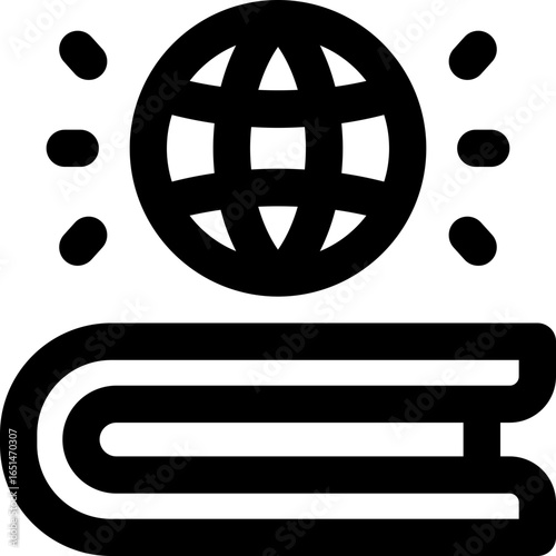 language learning line icon. Clean and minimalist vector icon for websites, mobile apps, presentations, and logos. Fully scalable and customizable for any project.
