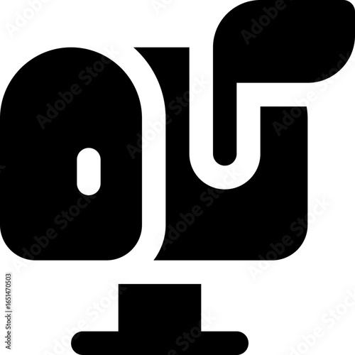 mailbox glyph icon. Strong and solid vector icon for websites, mobile interfaces, presentations, and visual branding. High quality and easy to edit.