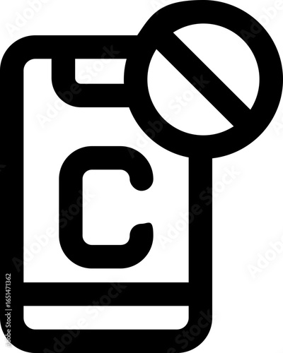 plagiarism line icon. Clean and minimalist vector icon for websites, mobile apps, presentations, and logos. Fully scalable and customizable for any project.