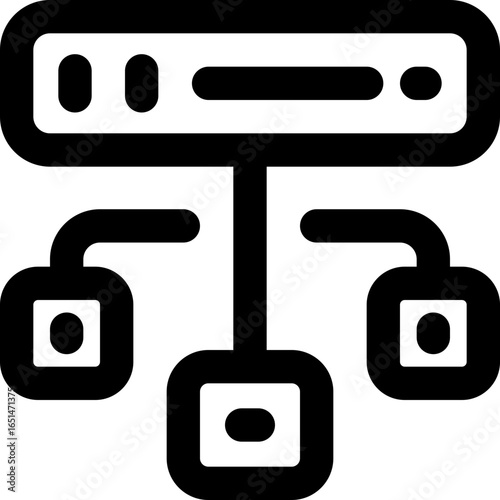 edge server line icon. Clean and minimalist vector icon for websites, mobile apps, presentations, and logos. Fully scalable and customizable for any project.