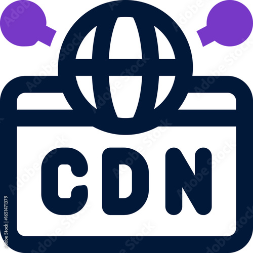 content delivery network duotone icon. Sleek and modern vector icon for websites, mobile apps, marketing materials, and corporate design. Fully scalable and ready to use.