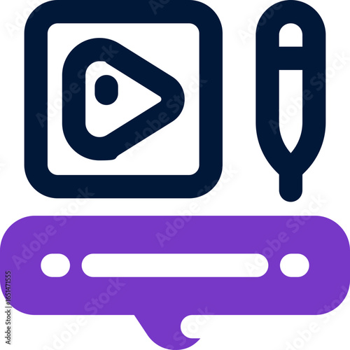 content writing duotone icon. Sleek and modern vector icon for websites, mobile apps, marketing materials, and corporate design. Fully scalable and ready to use.