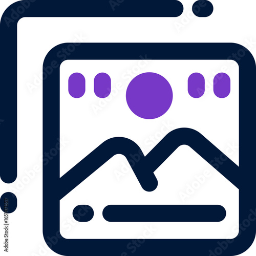 picture duotone icon. Sleek and modern vector icon for websites, mobile apps, marketing materials, and corporate design. Fully scalable and ready to use.