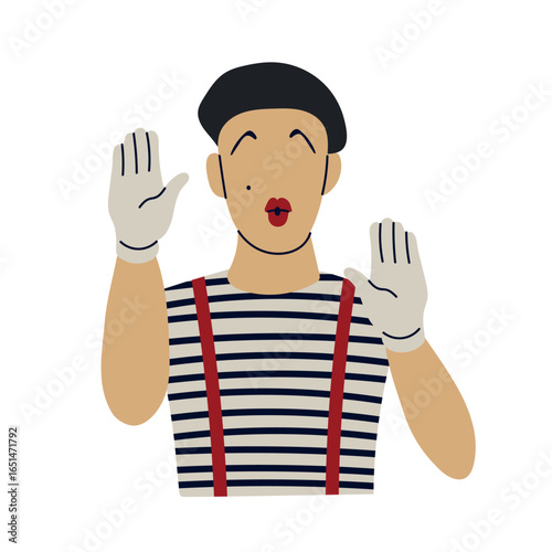 Mime icon clipart avatar logotype isolated illustration