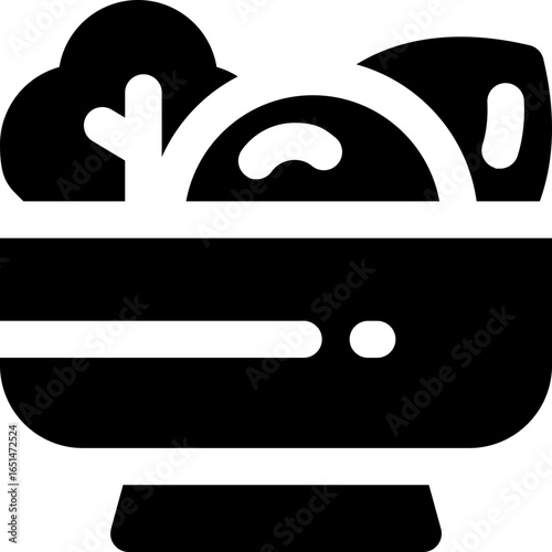 healthy food glyph icon. Strong and solid vector icon for websites, mobile interfaces, presentations, and visual branding. High quality and easy to edit.