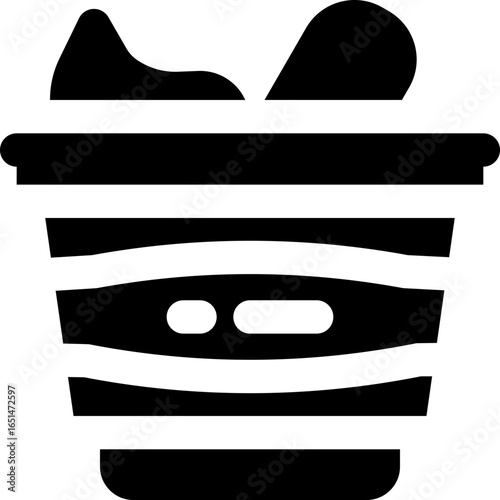 yoghurt glyph icon. Strong and solid vector icon for websites, mobile interfaces, presentations, and visual branding. High quality and easy to edit.