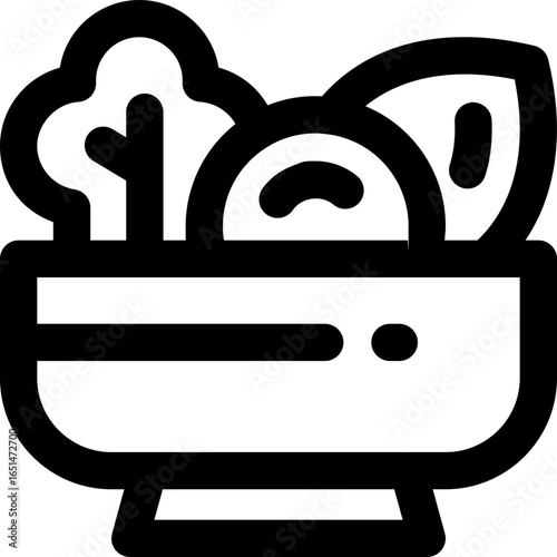 healthy food line icon. Clean and minimalist vector icon for websites, mobile apps, presentations, and logos. Fully scalable and customizable for any project.