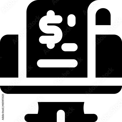 e wallet glyph icon. Strong and solid vector icon for websites, mobile interfaces, presentations, and visual branding. High quality and easy to edit.
