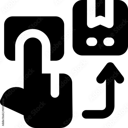 order glyph icon. Strong and solid vector icon for websites, mobile interfaces, presentations, and visual branding. High quality and easy to edit.