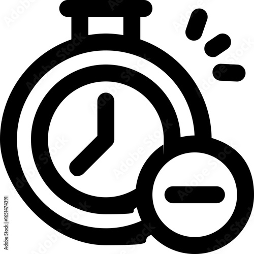 late time line icon. Clean and minimalist vector icon for websites, mobile apps, presentations, and logos. Fully scalable and customizable for any project.