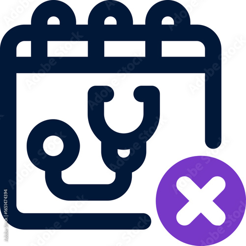 cancel appointment duotone icon. Sleek and modern vector icon for websites, mobile apps, marketing materials, and corporate design. Fully scalable and ready to use.