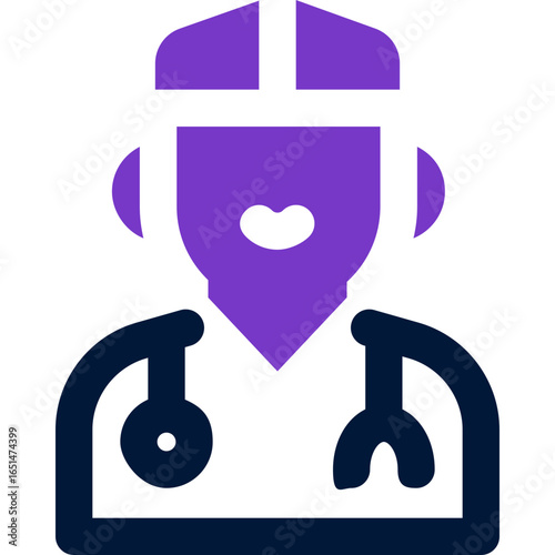 doctor duotone icon. Sleek and modern vector icon for websites, mobile apps, marketing materials, and corporate design. Fully scalable and ready to use.