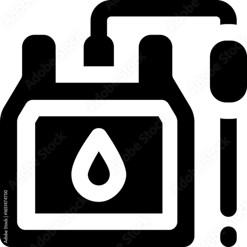blood bag glyph icon. Strong and solid vector icon for websites, mobile interfaces, presentations, and visual branding. High quality and easy to edit.