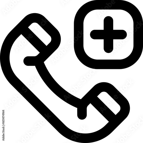 call line icon. Clean and minimalist vector icon for websites, mobile apps, presentations, and logos. Fully scalable and customizable for any project.