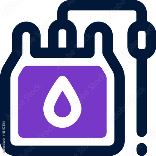 blood bag duotone icon. Sleek and modern vector icon for websites, mobile apps, marketing materials, and corporate design. Fully scalable and ready to use.