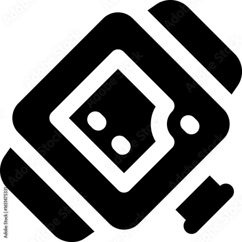 smartwatch glyph icon. Strong and solid vector icon for websites, mobile interfaces, presentations, and visual branding. High quality and easy to edit.
